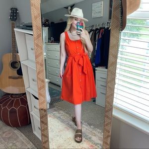 Target A New Day Red Orange Midi Dress